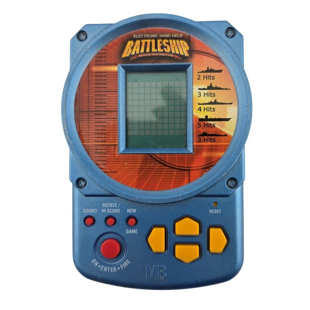 MB Battleship Handheld Electronic Game Hasbro 2002 Blue Fair Vintage